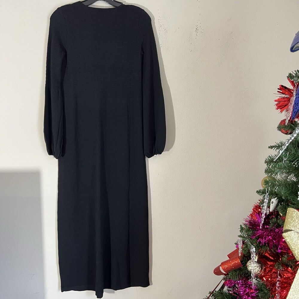 Pomander Place Tuckernuck Black Double Knit Lennox Sweater Maxi Dress XS NEW - Picture 5 of 9